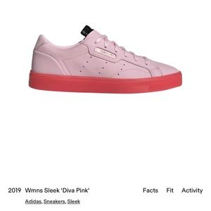 2019 Women’s Sleek 'Diva Pink. Size 6.5. Adidas